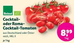Biomarkt Cocktail oder Roma Cocktail-Tomaten Angebot