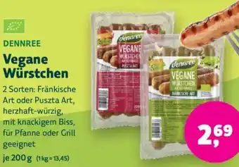 Biomarkt DENNREE Vegane Würstchen Angebot