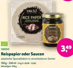 Biomarkt YAKSO Reispapier oder Saucen Angebot