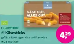 Biomarkt FOLLOWFOOD Käsesticks Angebot