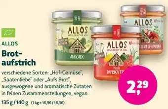 Biomarkt ALLOS Brotaufstrich Angebot
