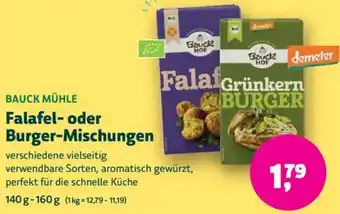 Biomarkt BAUCK MÜHLE Falafel oder Burger-Mischungen Angebot