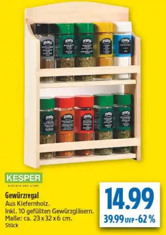 diska KESPER Gewürzregal Angebot