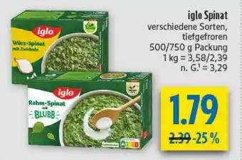 diska iglo Spinat Angebot