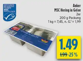 diska Anker MSC Hering in Gelee Angebot