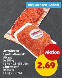 PENNY ALTMÄRKER Landmettwurst oder ägermett Angebot