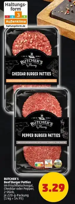 PENNY BUTCHER'S Beef Burger Patties Angebot