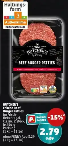 PENNY BUTCHER'S Frische Beef Burger Patties Angebot