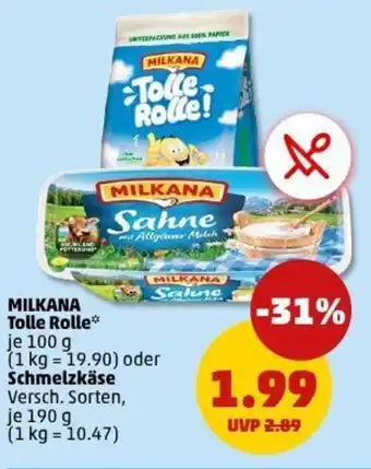 PENNY MILKANA Tolle Rolle oder Schmelzkäse Angebot