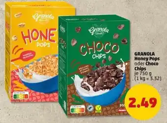 PENNY GRANOLA Honey Pops oder Choco Chips Angebot