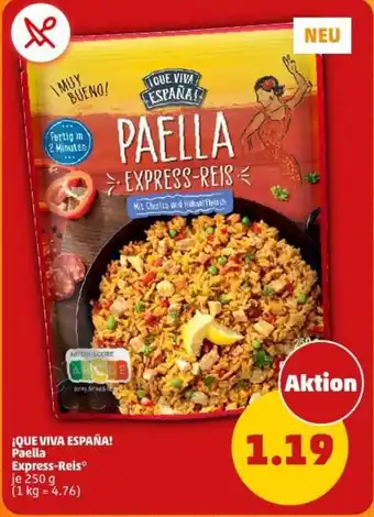 PENNY ¡QUE VIVA ESPAÑA! Paella Express-Reis Angebot