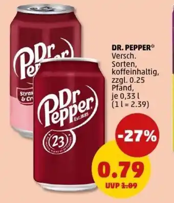PENNY DR. PEPPER Versch. Sorten Angebot
