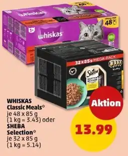 PENNY WHISKAS Classic Meals oder Sheba Selection Angebot