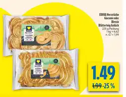 diska EDEKA Herzstücke Giacomo oder Alessia Blätterteig Gebäck Angebot