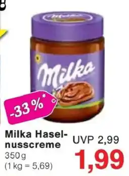 Jawoll Milka Hasel- nusscreme Angebot