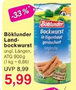 Jawoll Böklunder Land- bockwurst Angebot