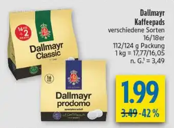 diska Dallmayr Kaffeepads Angebot