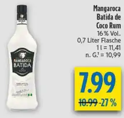 diska Mangaroca Batida de Coco Rum 16% Vol. Angebot