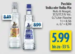 diska Puschkin Vodka oder Vodka-Mix Angebot