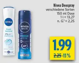 diska Nivea Deospray Angebot