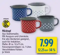 diska KRÜGER Milchtopf Angebot
