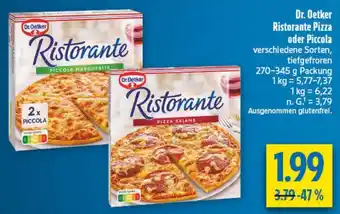 diska Dr. Oetker Ristorante Pizza oder Piccola Angebot