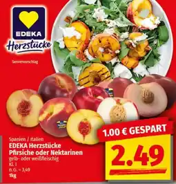 NP Discount EDEKA Herzstücke Pfirsiche oder Nektarinen Angebot