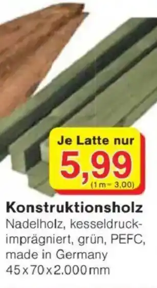 Jawoll Konstruktionsholz Angebot