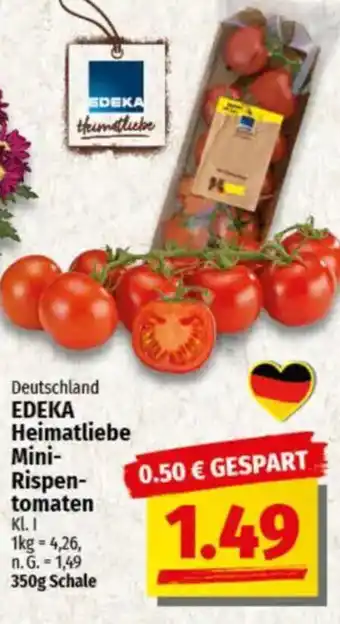 NP Discount Deutschland EDEKA Heimatliebe Mini- Rispentomaten Angebot