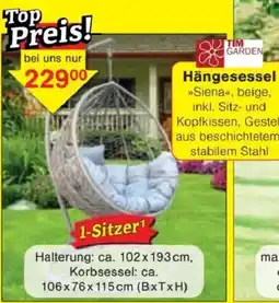 Jawoll TIM GARDEN Hängesessel 1-Sitzer Angebot