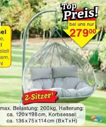 Jawoll TIM GARDEN Hängesessel 2-Sitzer Angebot