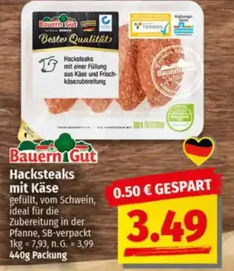 NP Discount Bauern Gut Hacksteaks mit Käse Angebot