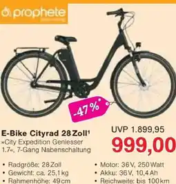 Jawoll prophete E-Bike Cityrad 28 Zoll Angebot