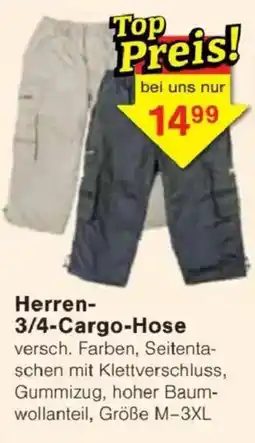 Jawoll Herren- 3/4-Cargo-Hose Angebot