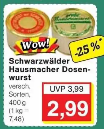 Jawoll Schwarzwälder Hausmacher Dosen- wurst Angebot