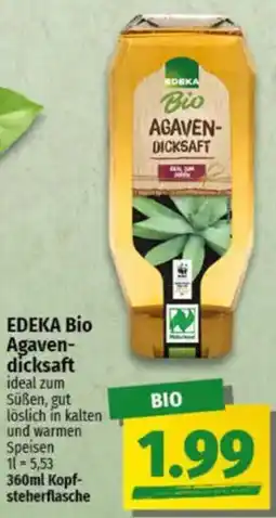 NP Discount EDEKA Bio Agavendicksaft Angebot