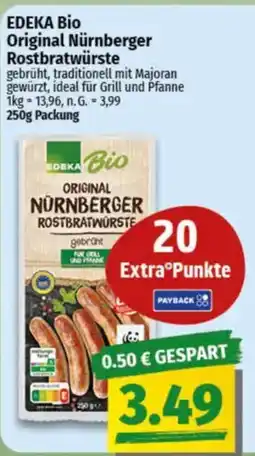 NP Discount EDEKA Bio Original Nürnberger Rostbratwürste Angebot