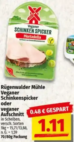 NP Discount Rügenwalder Mühle Veganer Schinkenspicker oder veganer Aufschnitt Angebot