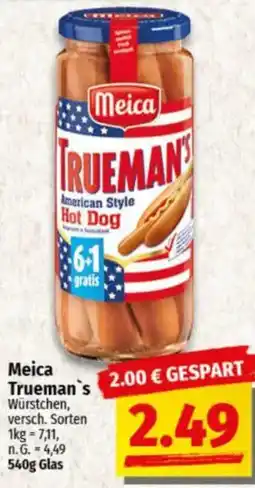 NP Discount Meica Trueman's Würstchen Angebot