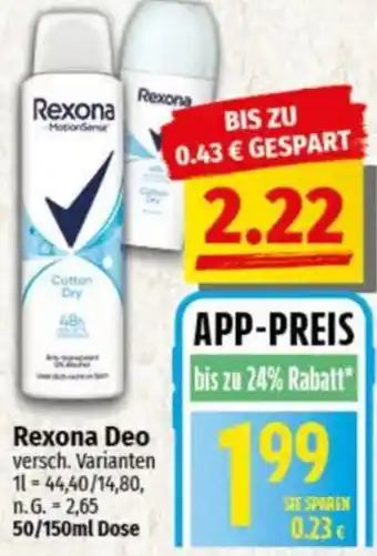 NP Discount Rexona Deo Angebot