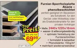 Jawoll Furnier-Sperrholzplatte Akazie - phenolbeschichtet Angebot
