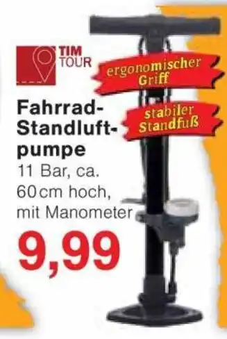 Jawoll TIM TOUR Fahrrad- Standluft- pumpe Angebot