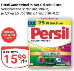 Globus Persil Waschmittel Pulver, Gel oder Discs Angebot