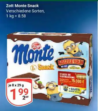 Globus Zott Monte Snack Angebot