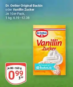 Globus Dr. Oetker Original Backin oder Vanillin Zucker Angebot