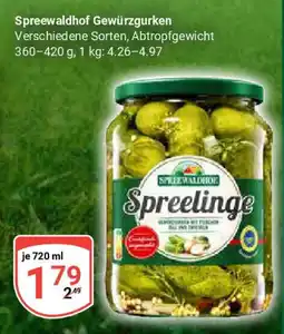 Globus Spreewaldhof Gewürzgurken Angebot