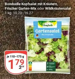 Globus Bonduelle Kopfsalat mit Kräutern, Frischer Garten-Mix oder Wildkräutersalat Angebot
