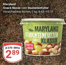 Globus Maryland Snack Nüsse oder Studentenfutter Angebot