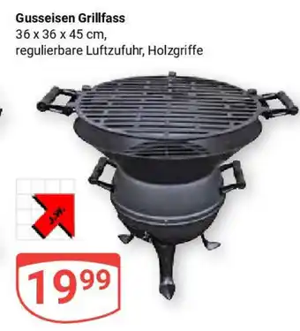 Globus Gusseisen Grillfass Angebot