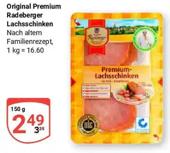 Globus Original Premium Radeberger Lachsschinken Angebot